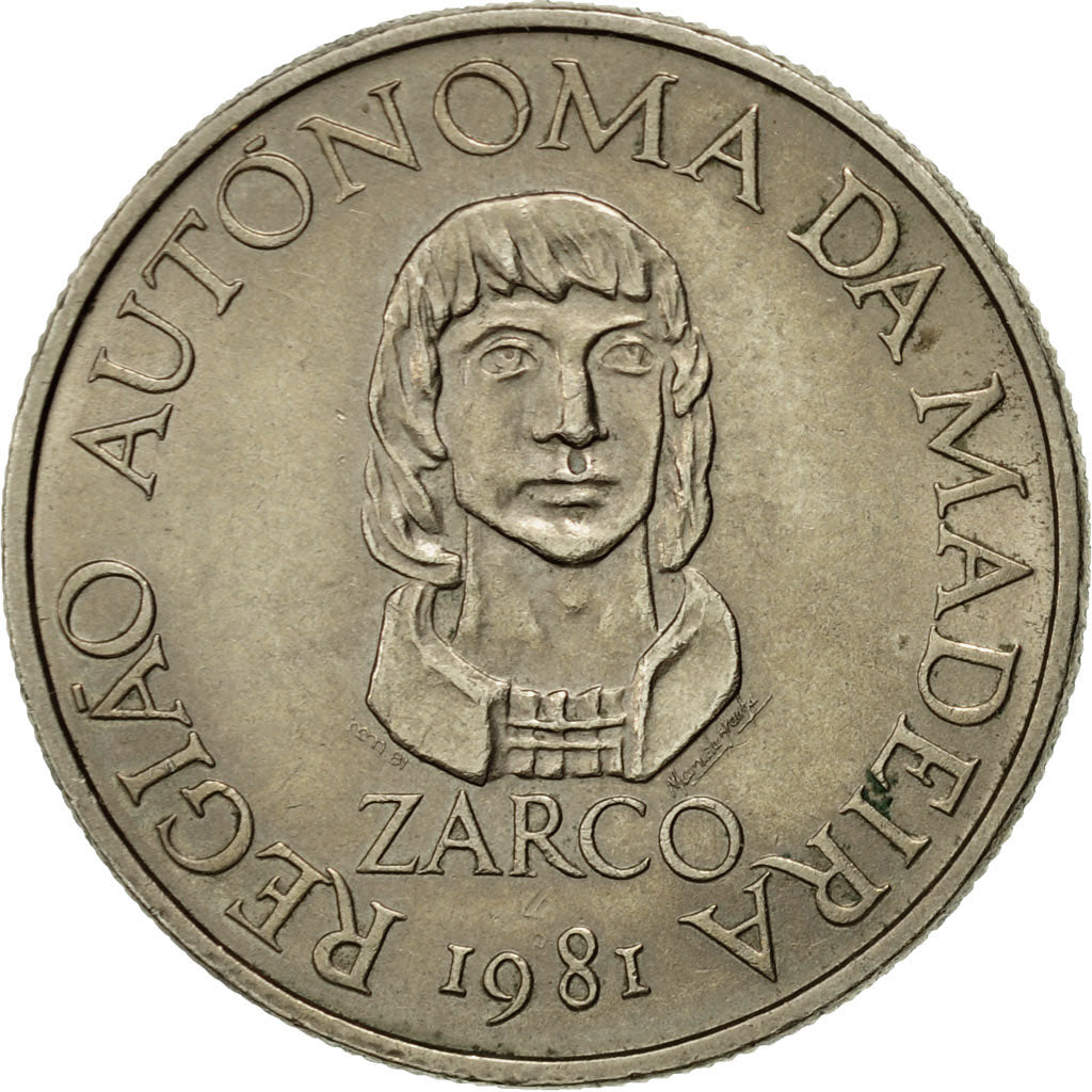 Coin, MADEIRA ISLANDS, 25 Escudos, 1981, EF(40-45), Copper-nickel, KM:4