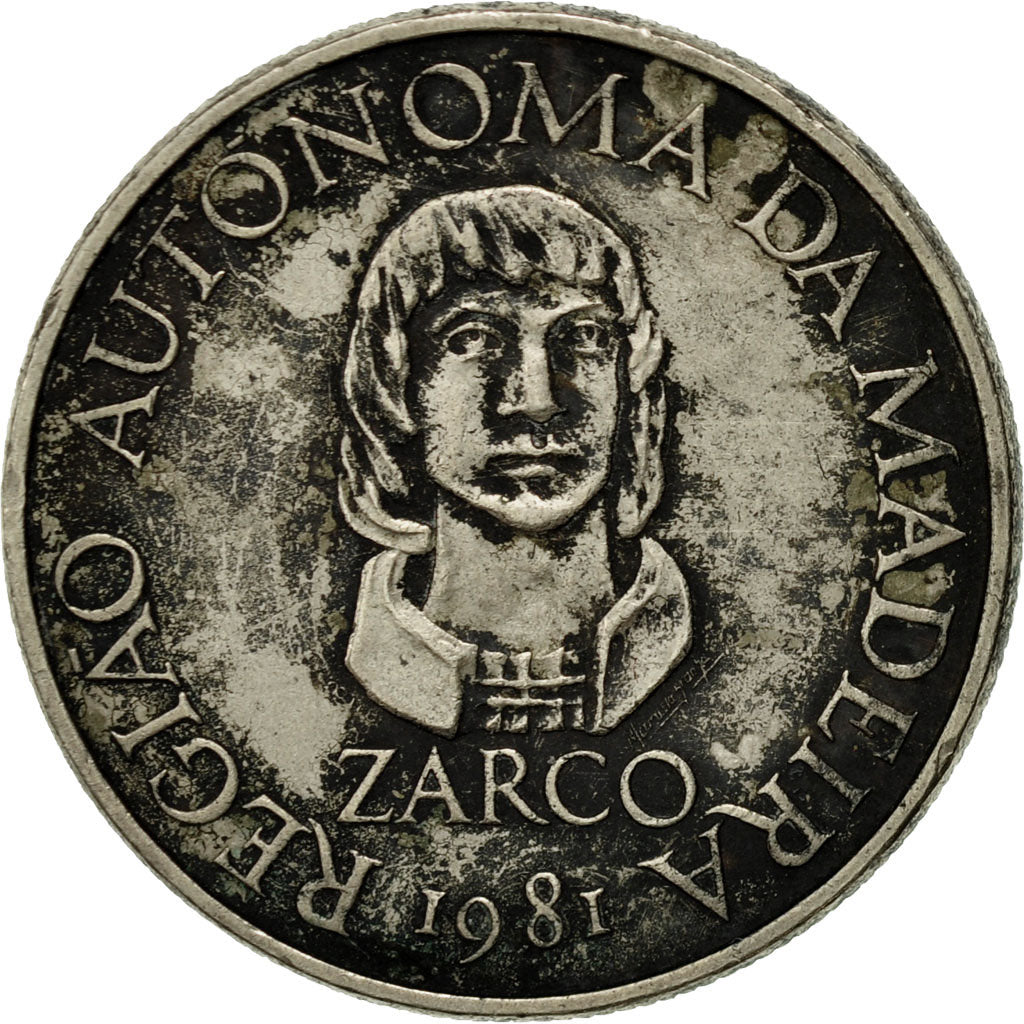 Coin, MADEIRA ISLANDS, 25 Escudos, 1981, EF(40-45), Copper-nickel, KM:4