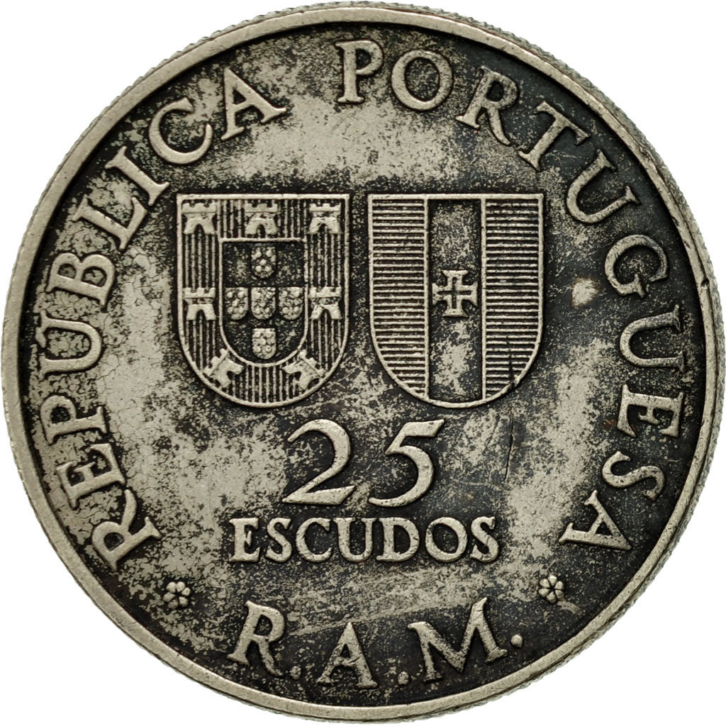 Coin, MADEIRA ISLANDS, 25 Escudos, 1981, EF(40-45), Copper-nickel, KM:4