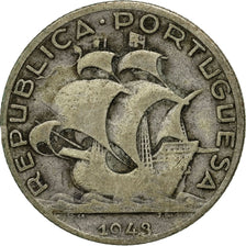 Coin, Portugal, 2-1/2 Escudos, 1943, VF(20-25), Silver, KM:580