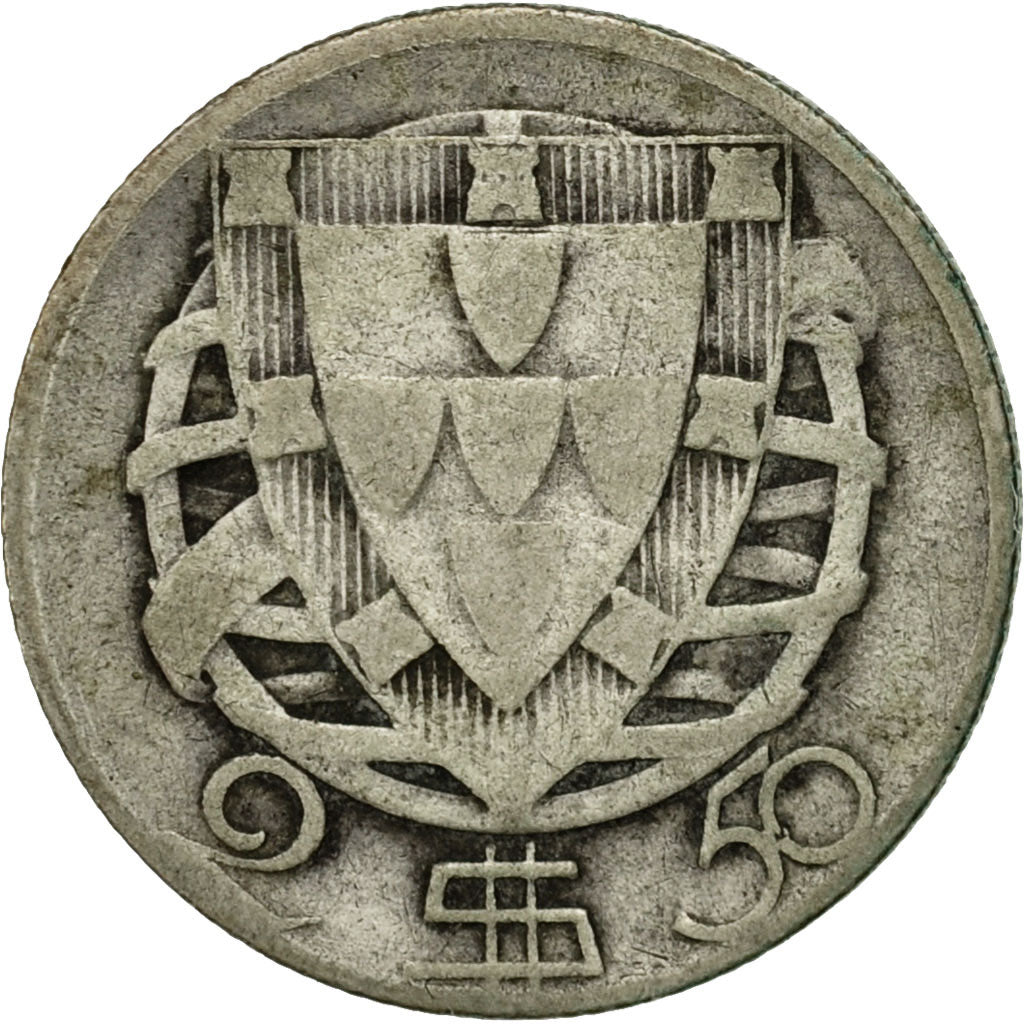 Coin, Portugal, 2-1/2 Escudos, 1943, VF(20-25), Silver, KM:580