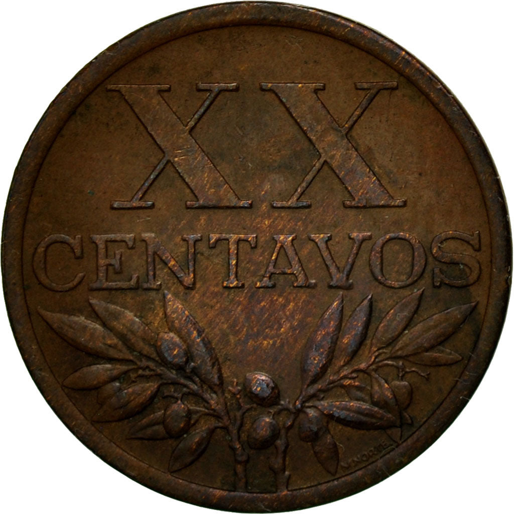 Monnaie, Portugal, 20 Centavos, 1967, TB, Bronze, KM:584