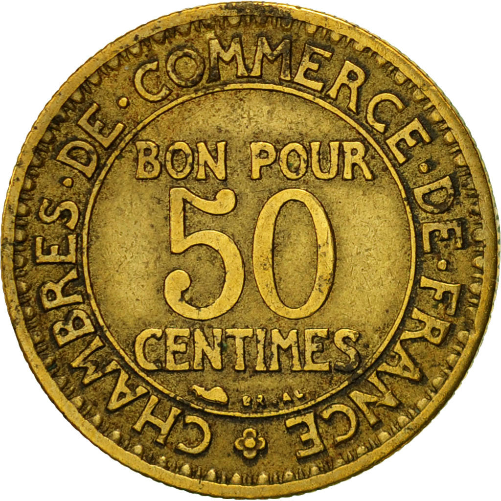Münze, Frankreich, Chambre de commerce, 50 Centimes, 1922, SS, Aluminum-Bronze