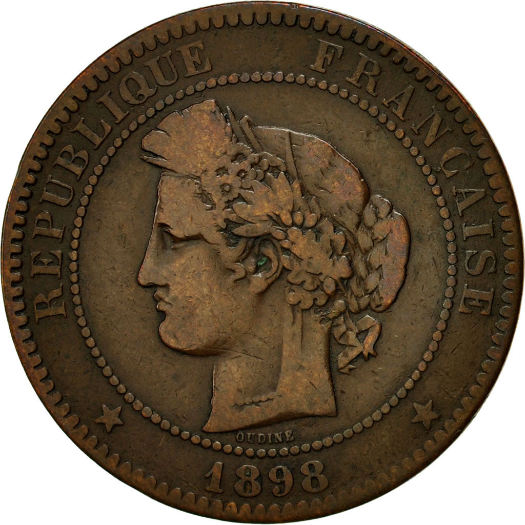 Monnaie, France, Cérès, 10 Centimes, 1898, Paris, TTB, Bronze, KM:815.1
