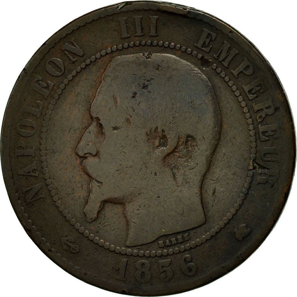 Monnaie, France, Napoleon III, Napoléon III, 10 Centimes, 1856, Bordeaux, TB