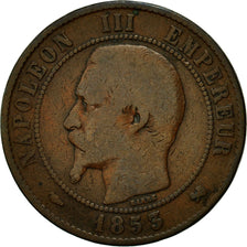 Moneda, Francia, Napoleon III, Napoléon III, 10 Centimes, 1853, Rouen, BC+