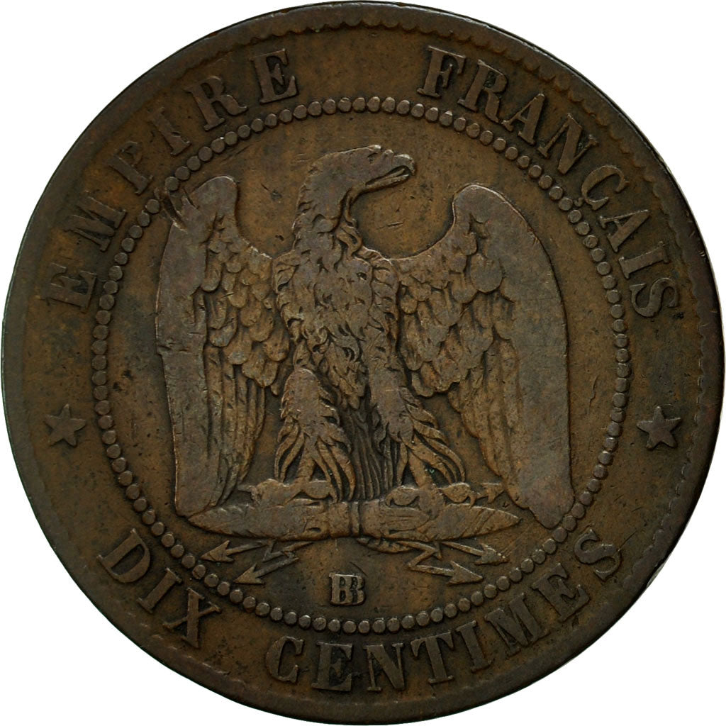 Coin, France, Napoleon III, Napoléon III, 10 Centimes, 1856, Strasbourg