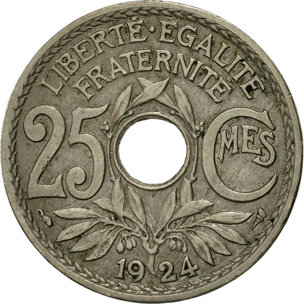 Coin, France, Lindauer, 25 Centimes, 1924, AU(55-58), Copper-nickel, KM:867a