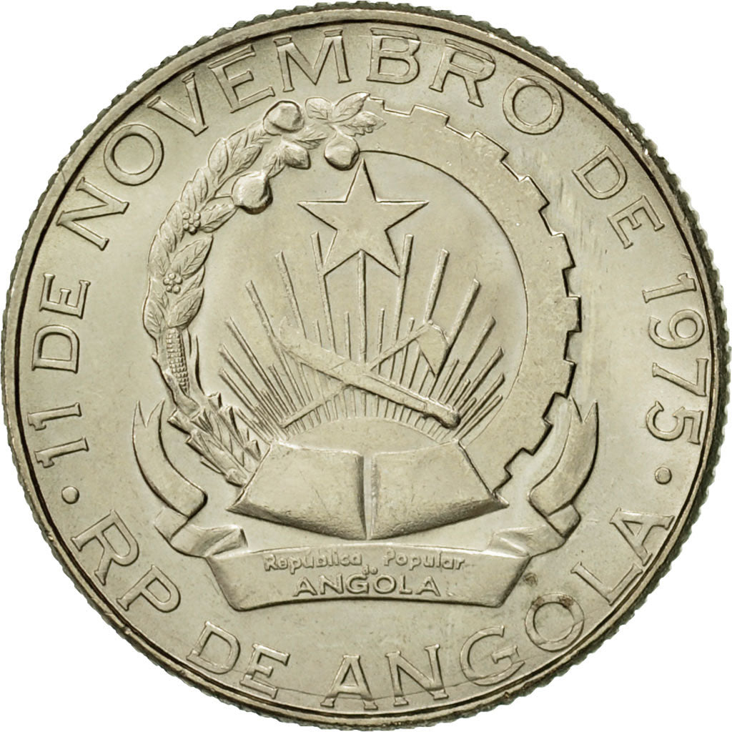 Coin, Angola, 2 Kwanzas, 1975, EF(40-45), Copper-nickel, KM:84