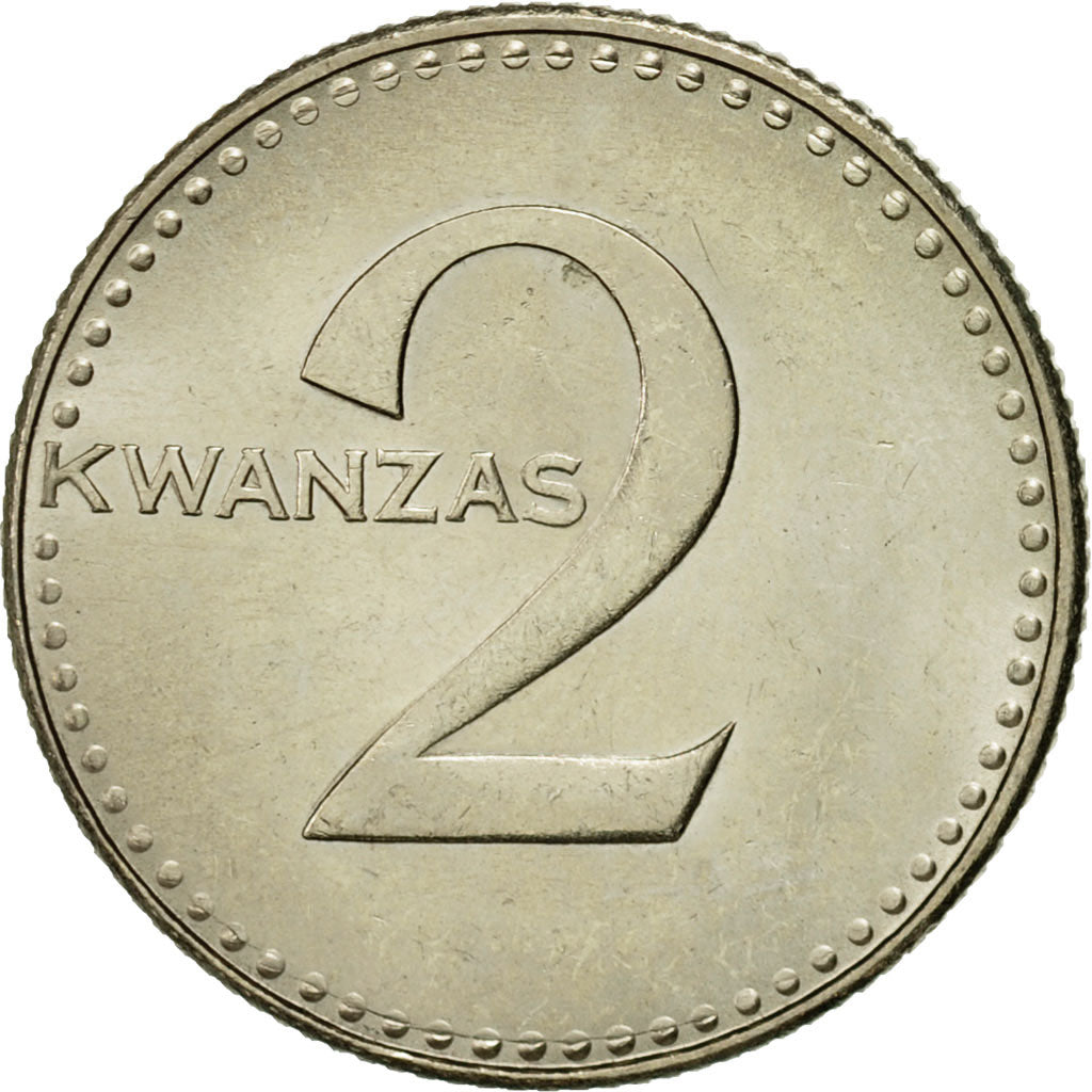 Coin, Angola, 2 Kwanzas, 1975, EF(40-45), Copper-nickel, KM:84