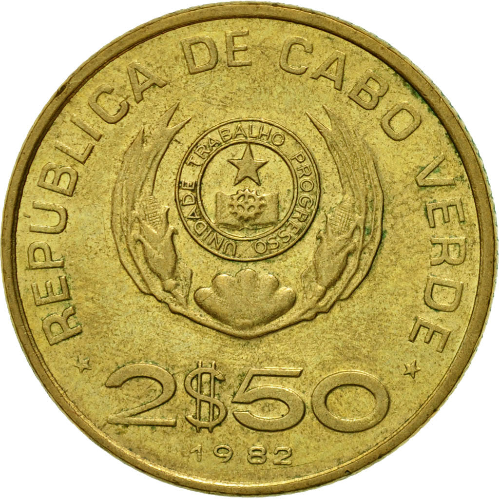 Coin, Cape Verde, 2-1/2 Escudos, 1982, EF(40-45), Nickel-Bronze, KM:18