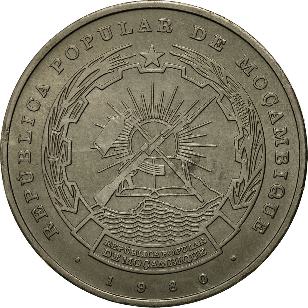 Coin, Mozambique, 20 Meticais, 1980, EF(40-45), Copper-nickel, KM:103