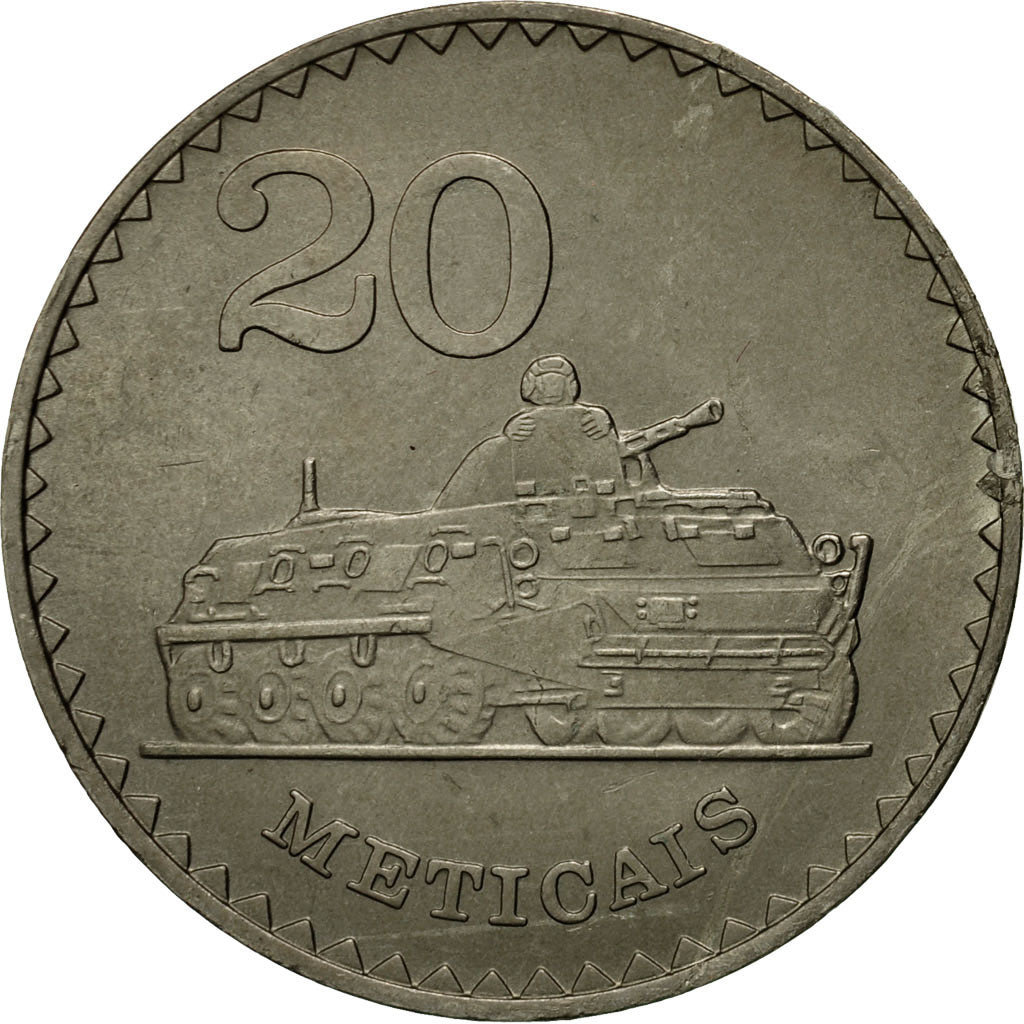 Coin, Mozambique, 20 Meticais, 1980, EF(40-45), Copper-nickel, KM:103
