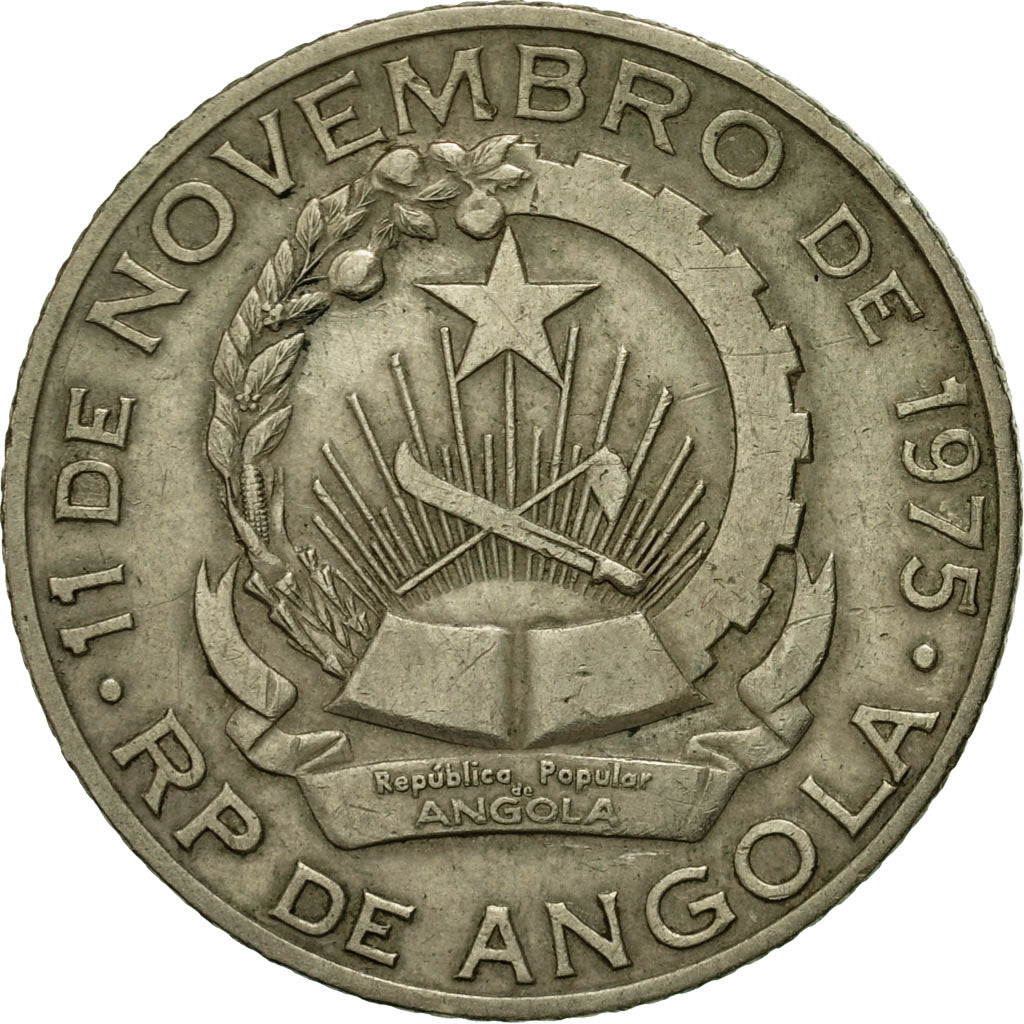 Coin, Angola, 20 Kwanzas, 1975, EF(40-45), Copper-nickel, KM:87