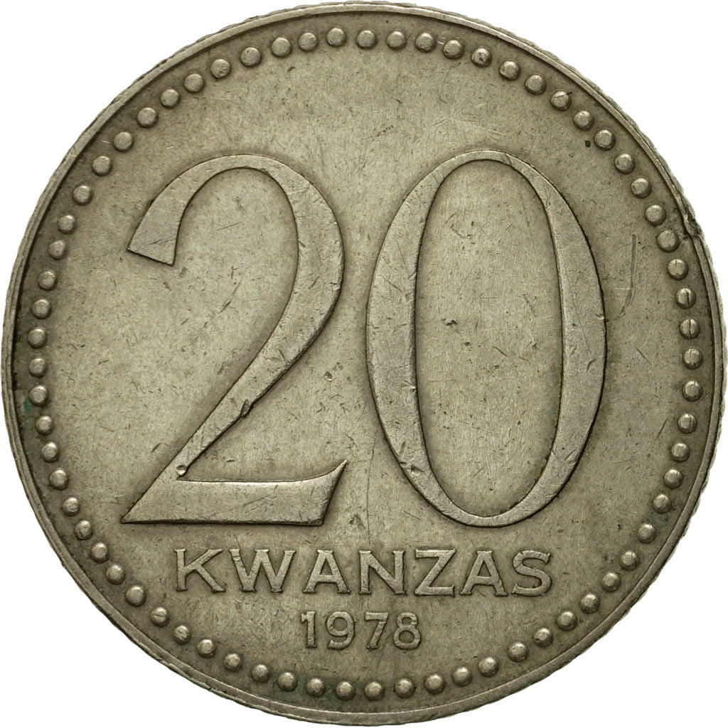 Coin, Angola, 20 Kwanzas, 1975, EF(40-45), Copper-nickel, KM:87