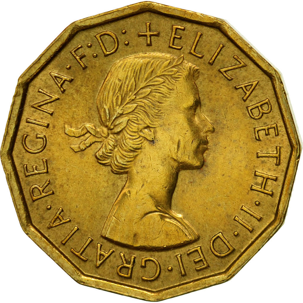 Monnaie, Grande-Bretagne, Elizabeth II, 3 Pence, 1964, SUP, Nickel-brass, KM:900