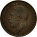 Moneda, Gran Bretaña, George V, Farthing, 1918, MBC, Bronce, KM:808.1