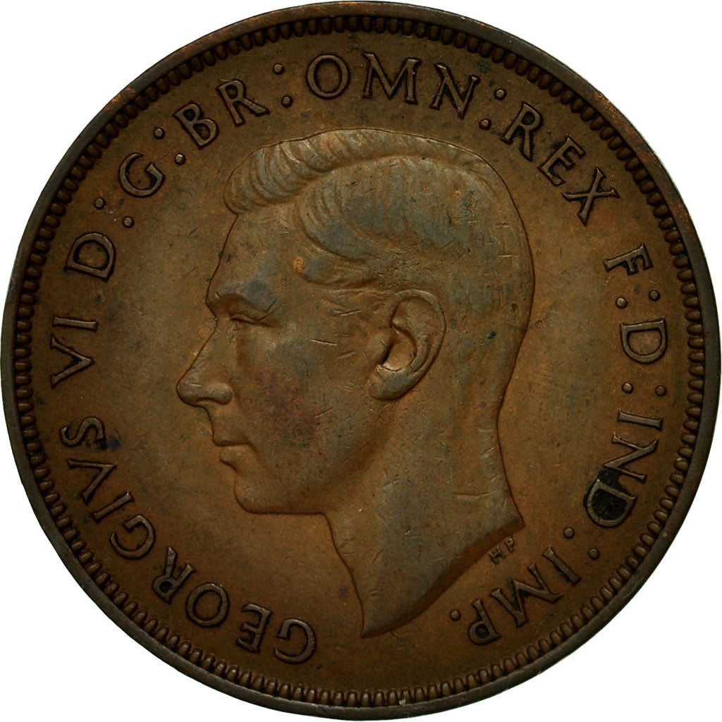 Monnaie, Grande-Bretagne, George VI, Penny, 1937, TB, Bronze, KM:845