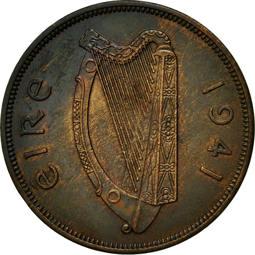 Coin, IRELAND REPUBLIC, Penny, 1941, EF(40-45), Bronze, KM:11