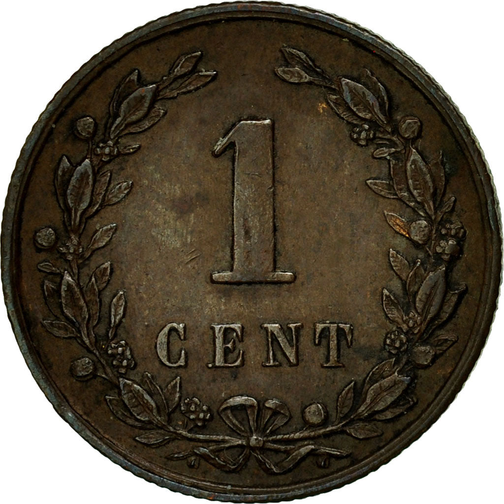 Münze, Niederlande, William III, Cent, 1877, SS, Bronze, KM:107.1