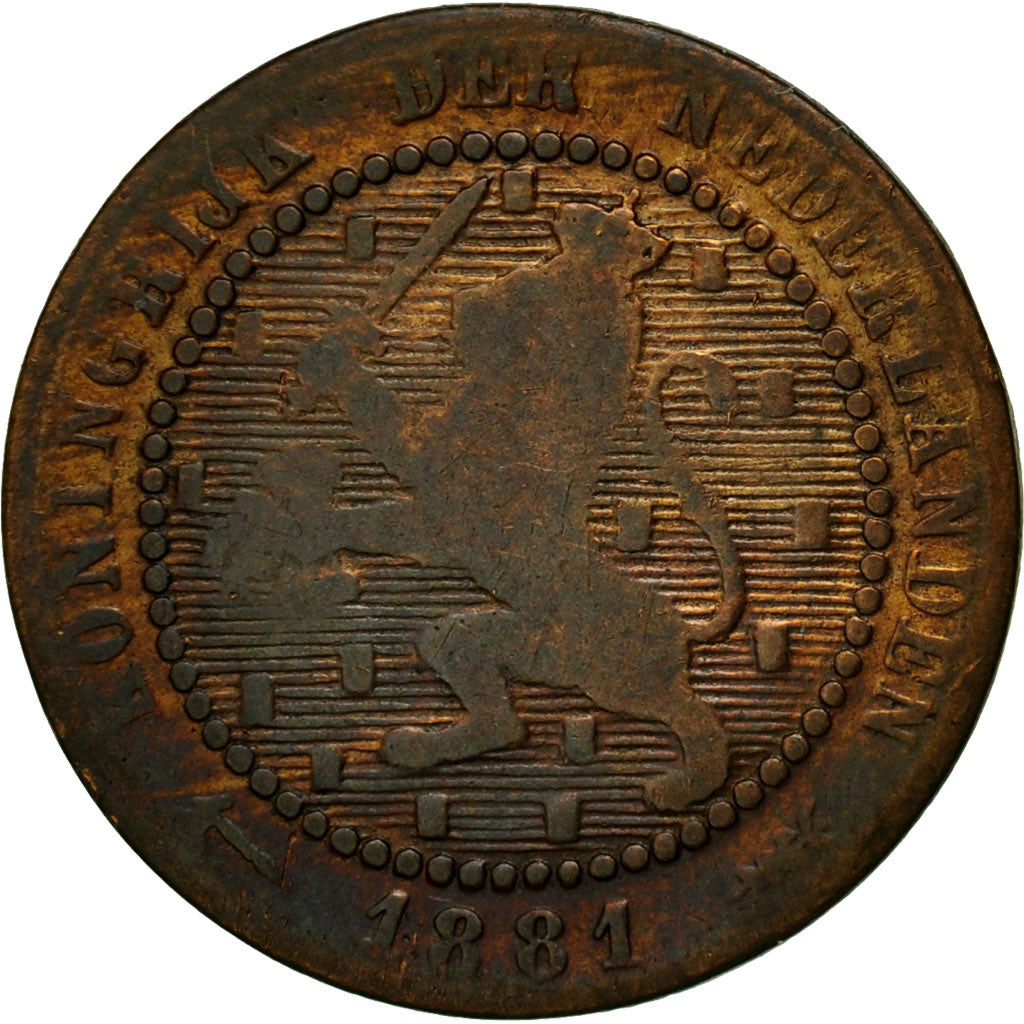 Munten, Nederland, William III, Cent, 1881, FR, Bronze, KM:107.1
