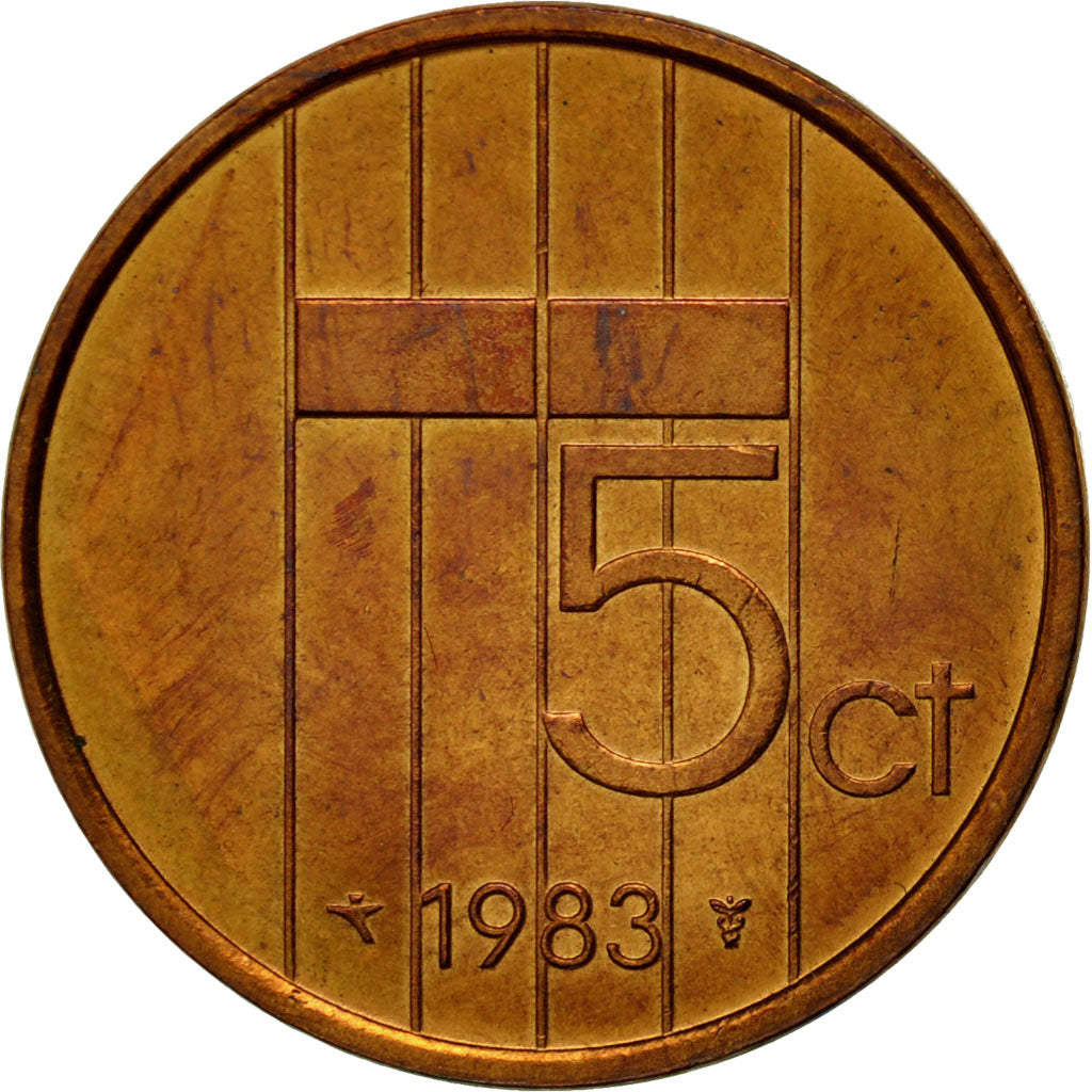 Coin, Netherlands, Beatrix, 5 Cents, 1983, VF(20-25), Bronze, KM:202