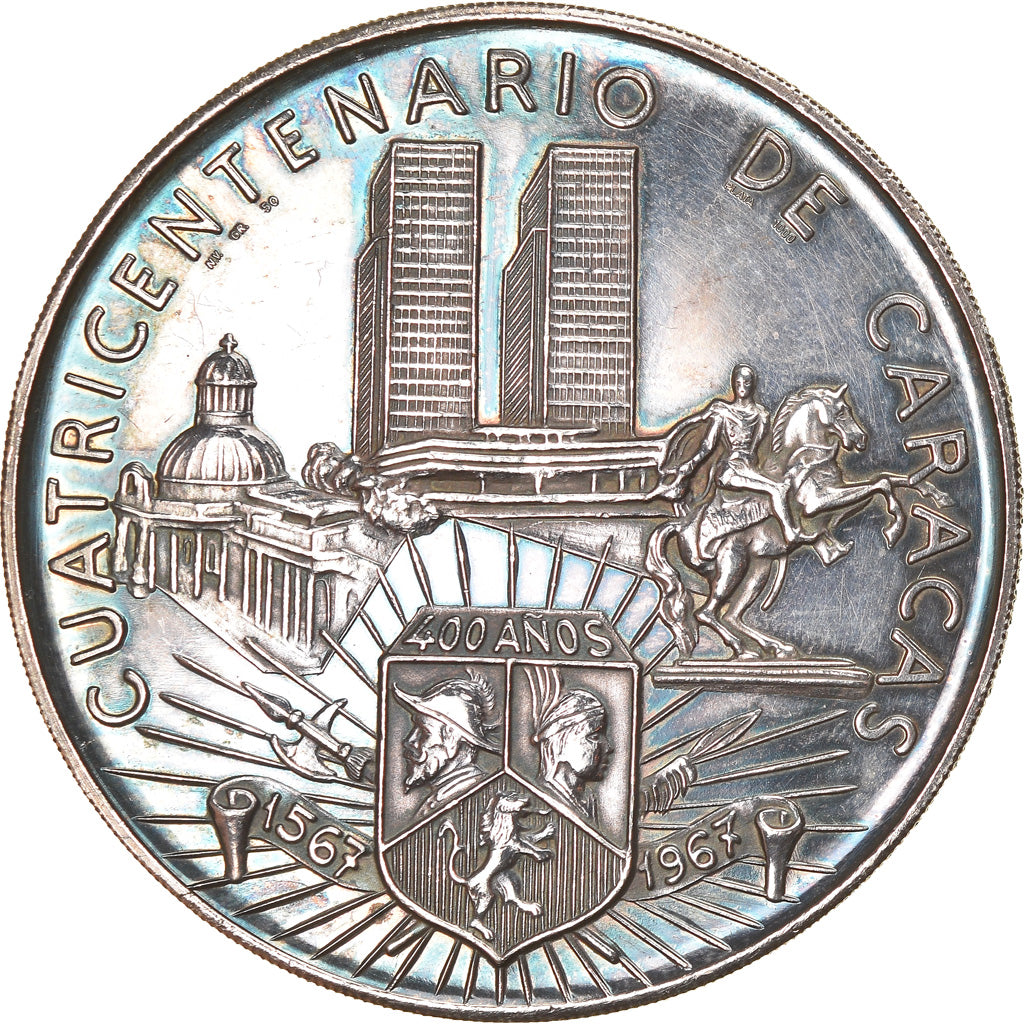 Venezuela, Medal, Cuatricentenario de Caracas, 1967, MS(63), Silver