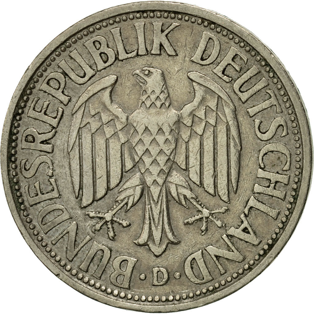 Coin, GERMANY - FEDERAL REPUBLIC, Mark, 1950, Munich, VF(20-25), Copper-nickel