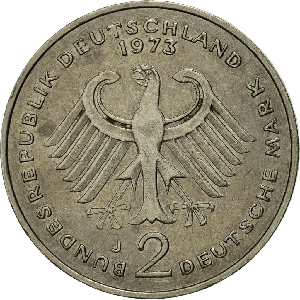 Monnaie, République fédérale allemande, 2 Mark, 1973, Hambourg, TTB