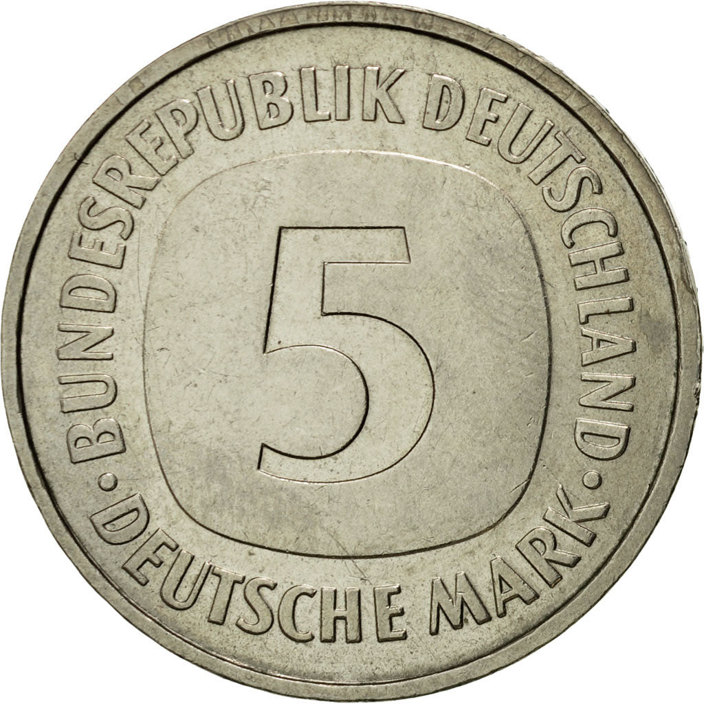 Coin, GERMANY - FEDERAL REPUBLIC, 5 Mark, 1982, Stuttgart, EF(40-45)
