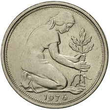 Monnaie, République fédérale allemande, 50 Pfennig, 1976, Stuttgart, SUP