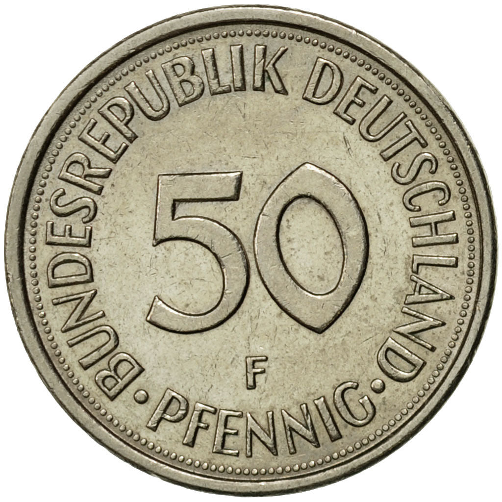 Munten, Federale Duitse Republiek, 50 Pfennig, 1976, Stuttgart, PR