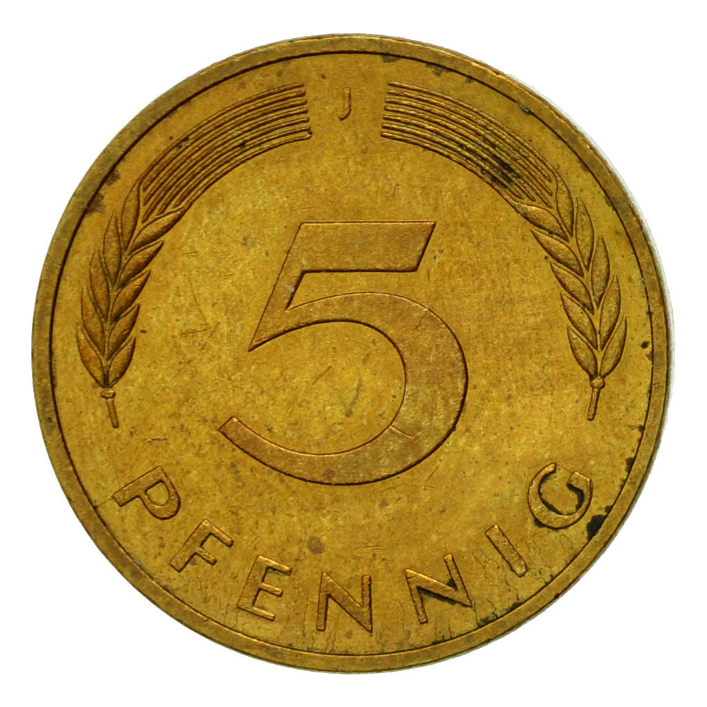 Monnaie, République fédérale allemande, 5 Pfennig, 1979, Hambourg, TB, Brass