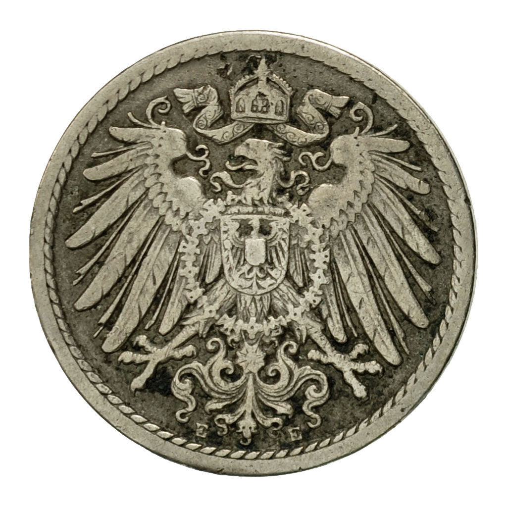 Monnaie, GERMANY - EMPIRE, Wilhelm II, 5 Pfennig, 1901, Muldenhütten, TB