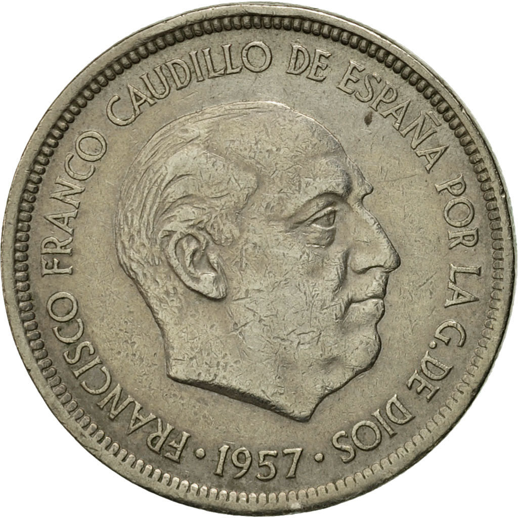 Moneta, Hiszpania, Caudillo and regent, 5 Pesetas, 1971, EF(40-45)