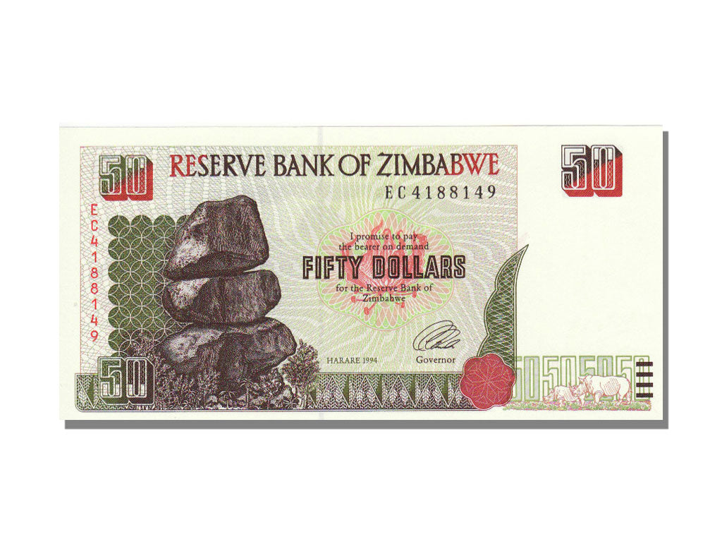 Zimbabwe, 50 Dollars, 1994, FDS