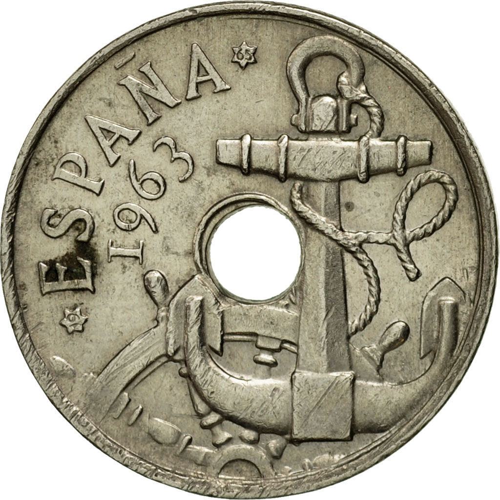 Moneta, Hiszpania, Francisco Franco, caudillo, 50 Centimos, 1965, EF(40-45)
