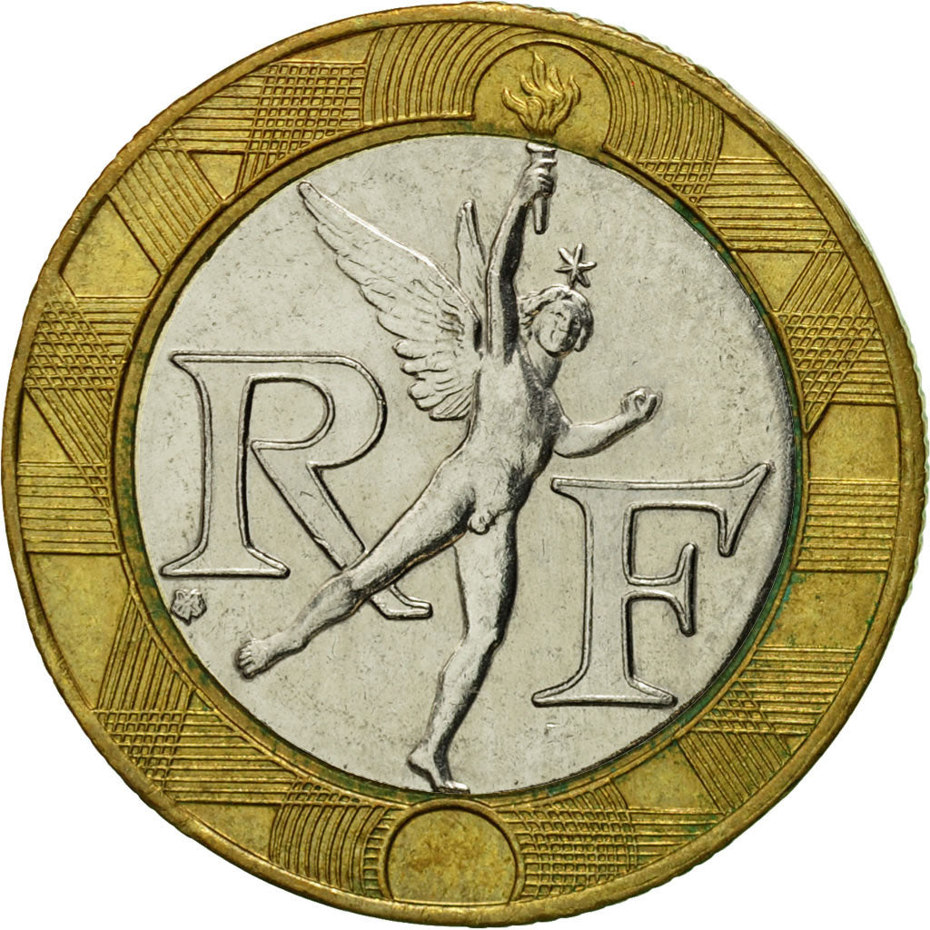 Coin, France, Génie, 10 Francs, 1989, EF(40-45), Bi-Metallic, KM:964.1