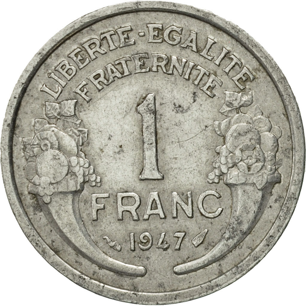 Münze, Frankreich, Morlon, Franc, 1947, SS, Aluminium, KM:885a.1, Gadoury:473b