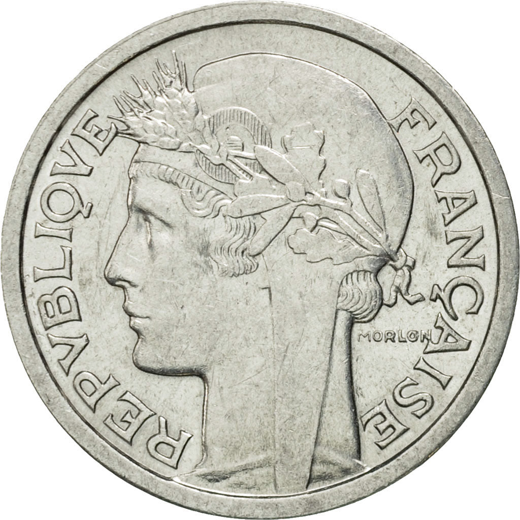 Coin, France, Morlon, Franc, 1957, AU(55-58), Aluminum, KM:885a.1, Gadoury:473b