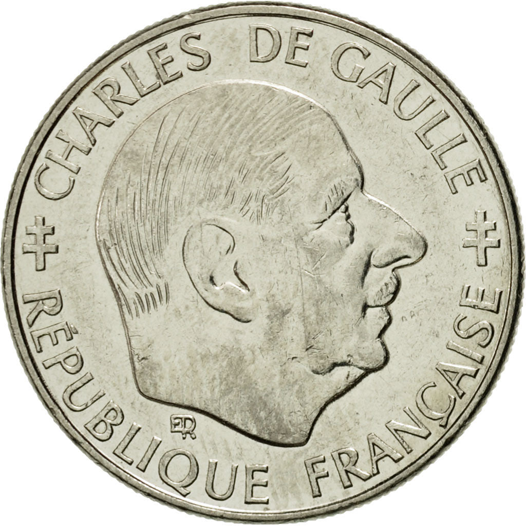Moneta, Francja, Charles de Gaulle, Franc, 1988, Paris, AU(55-58), Nikiel