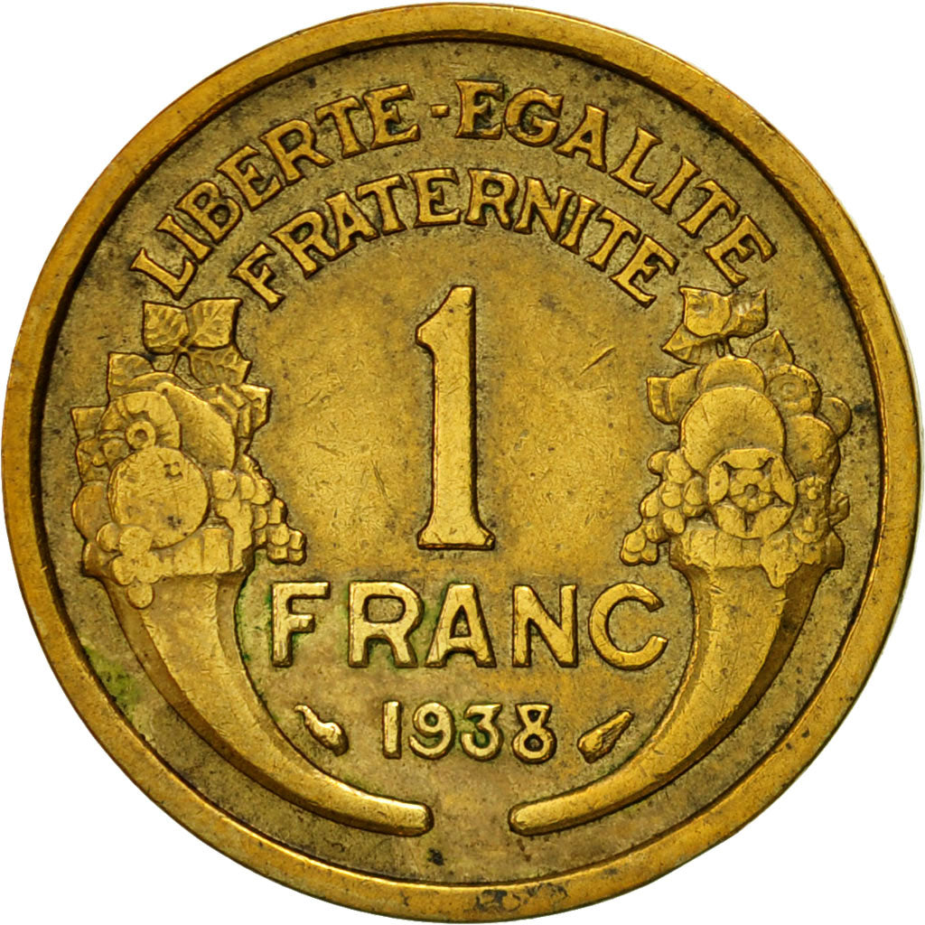 Münze, Frankreich, Morlon, Franc, 1938, SS, Aluminum-Bronze, KM:885