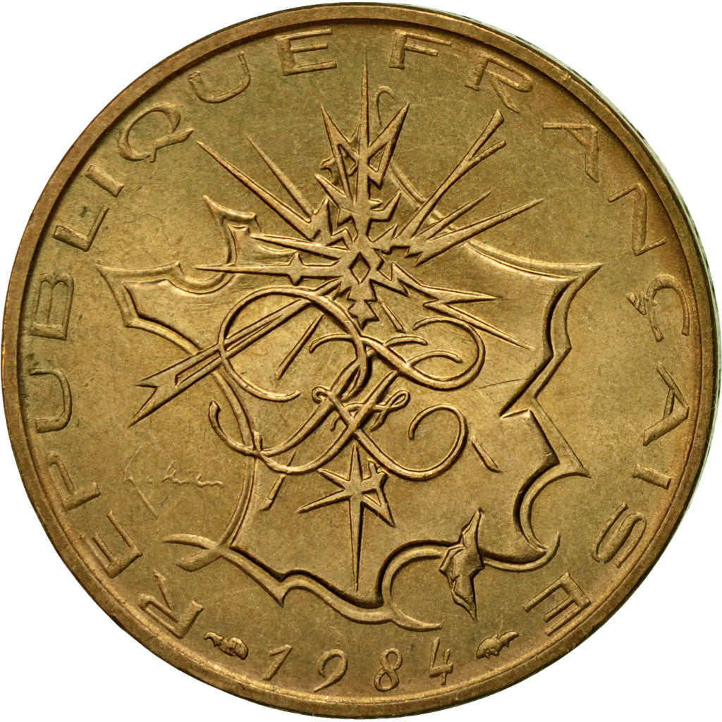 Münze, Frankreich, Mathieu, 10 Francs, 1984, SS, Nickel-brass, KM:940