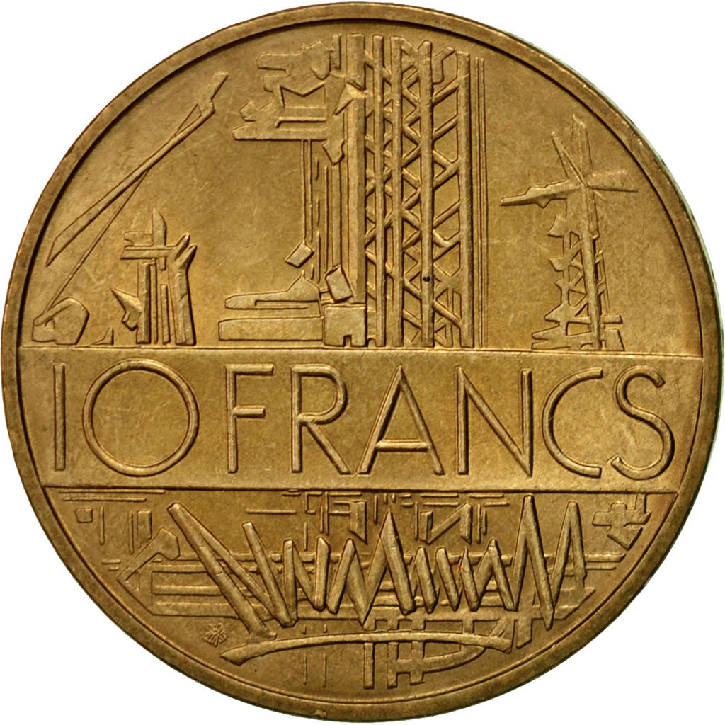 Münze, Frankreich, Mathieu, 10 Francs, 1984, SS, Nickel-brass, KM:940