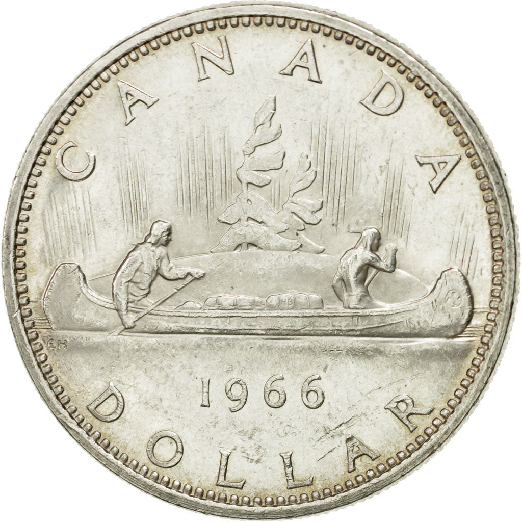 Coin, Canada, Elizabeth II, Dollar, 1966, Royal Canadian Mint, Ottawa