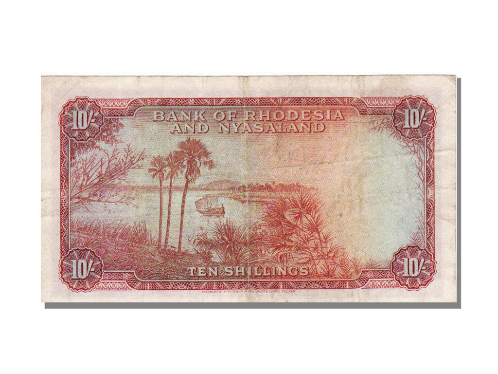 Banconote, Rhodesia e Nyasaland, 10 Shillings, 1961, 1961-01-25, BB