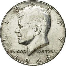 Coin, United States, Kennedy Half Dollar, Half Dollar, 1966, U.S. Mint