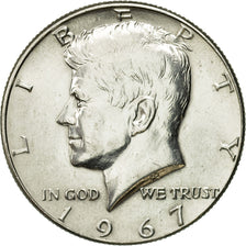 Coin, United States, Kennedy Half Dollar, Half Dollar, 1967, U.S. Mint
