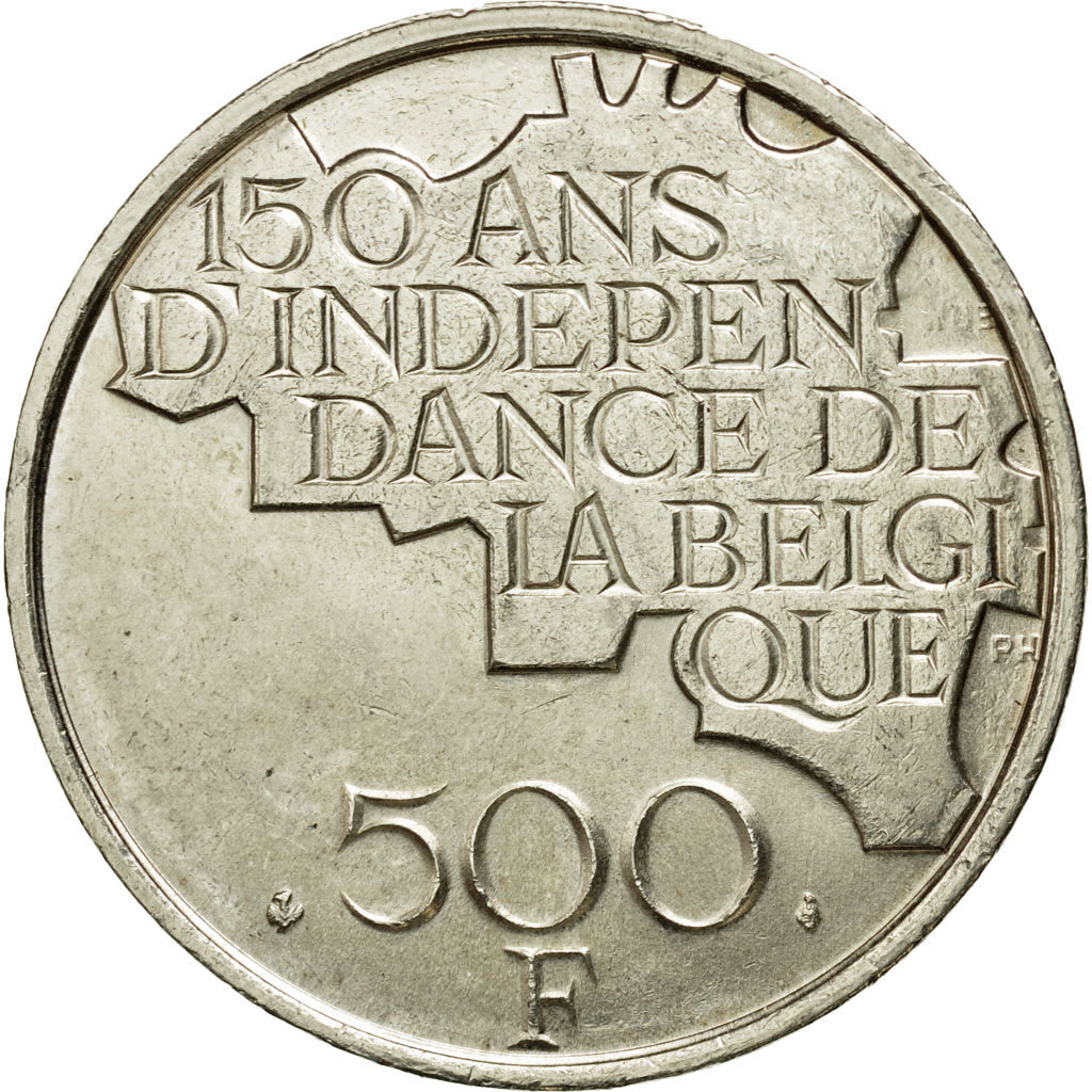 Coin, Belgium, 500 Francs, 500 Frank, 1980, Brussels, EF(40-45), Silver Clad