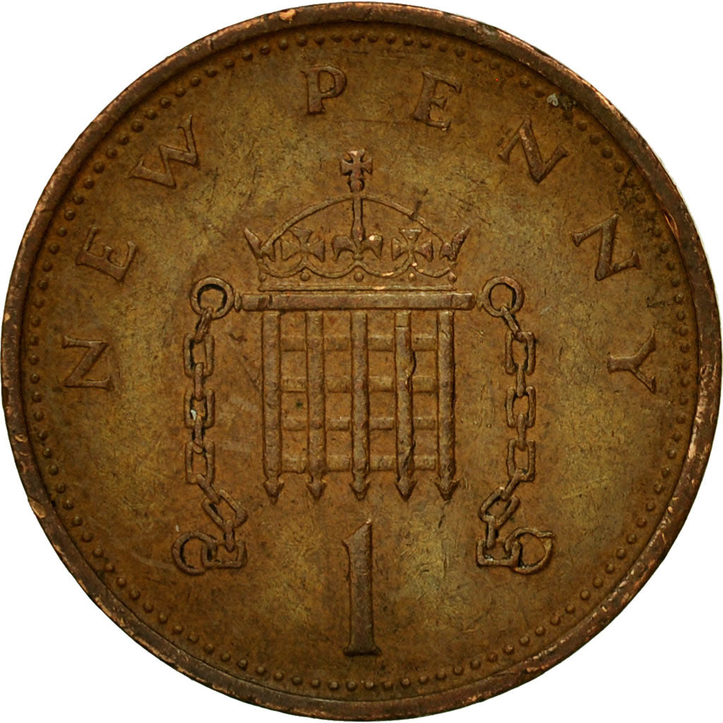 Moneta, Gran Bretagna, Elizabeth II, New Penny, 1976, MB, Bronzo, KM:915